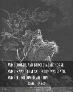 ArtsyQuotes 15x18 Black Modern Framed Museum Art Print Titled Bible Verse Quote Revelation 6 8 Gustave Dore Death On A Pale Horse Walmart Business Supplies