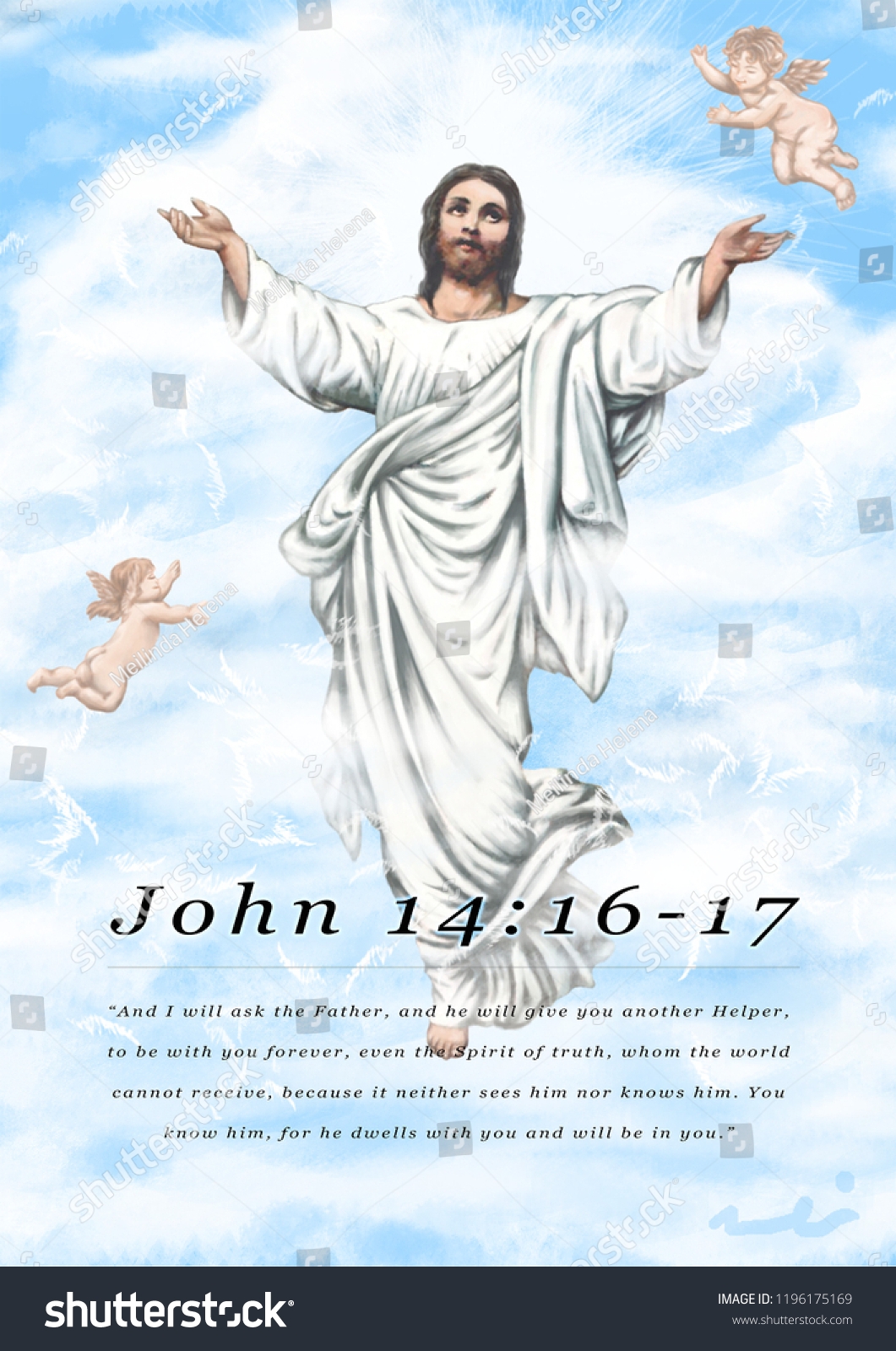 Ascension Jesus Bible Verses Stock Illustration 1196175169 Shutterstock