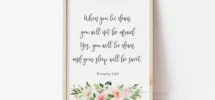 Baby Girl Nursery Bible Verses Christian Nursery Bible Print Nursery Floral Prints Christian Baby Gift Nursery Art When You Lie Down Etsy