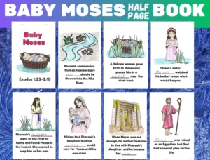 Baby Moses Bible Coloring Pages Sunday School Lesson Printable Activity Birth Of Moses Kids Bible Craft Christian Preschool Homeschool Etsy