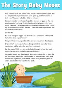 Baby Moses Bible Lesson For Kids Trueway Kids