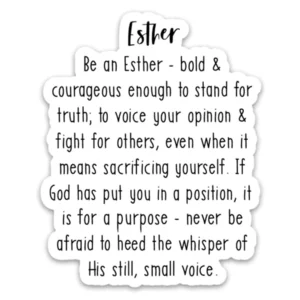 Be An Esther From The Bible Vinyl Sticker The Maryland Store