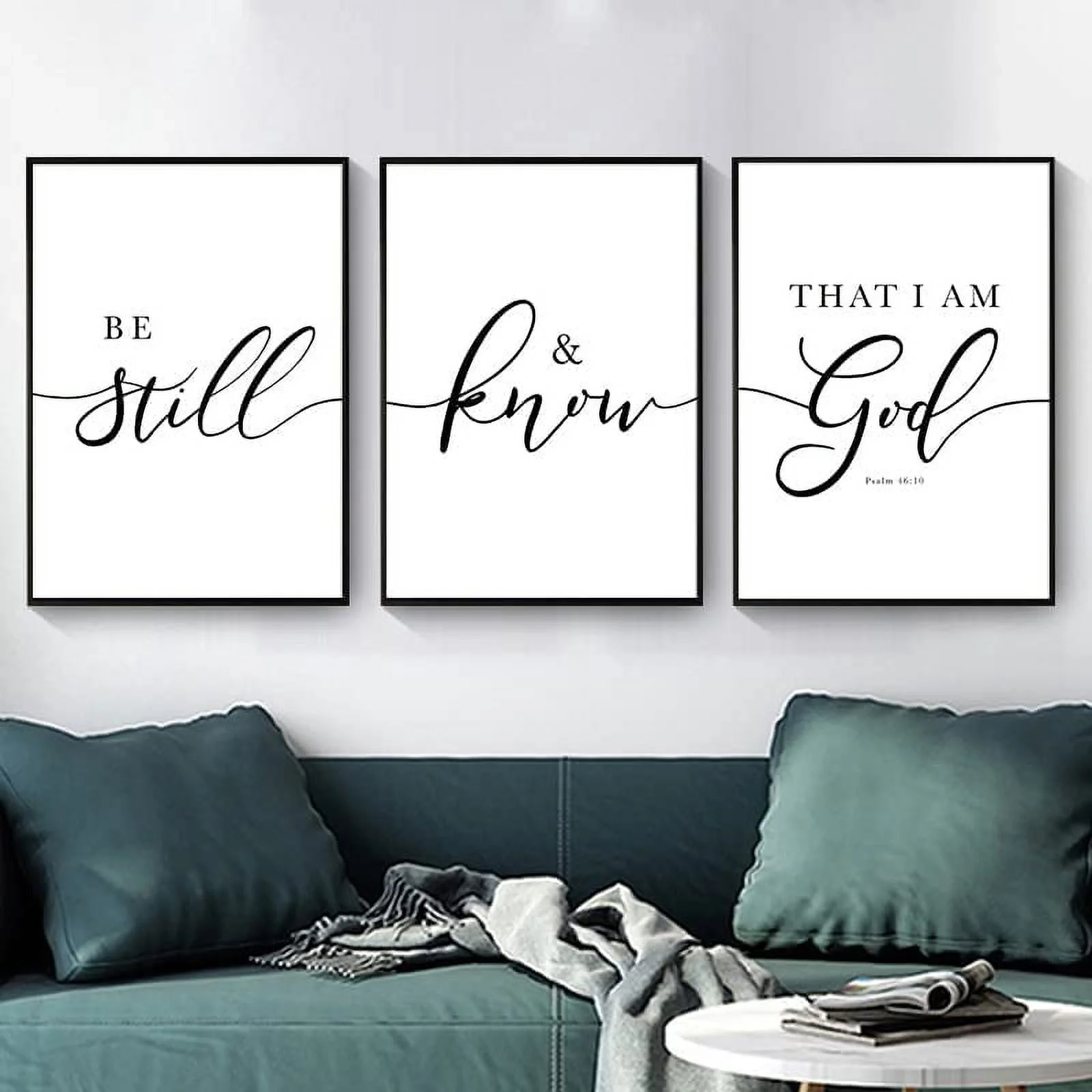 Be Still And Know That I Am God Bible Verse Wall Decor Large Christian Wall Art For Living Room Walmart