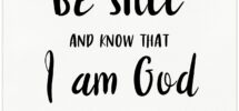 Be Still Spiritual Inspirational Quote Print Bible Verse Poster Echo Lit