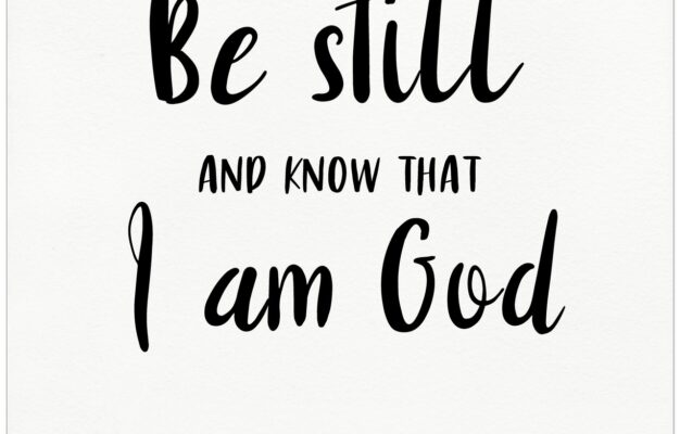 Be Still Spiritual Inspirational Quote Print Bible Verse Poster Echo Lit