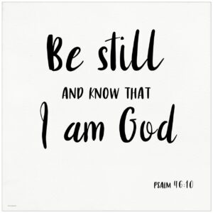 Be Still Spiritual Inspirational Quote Print Bible Verse Poster Echo Lit