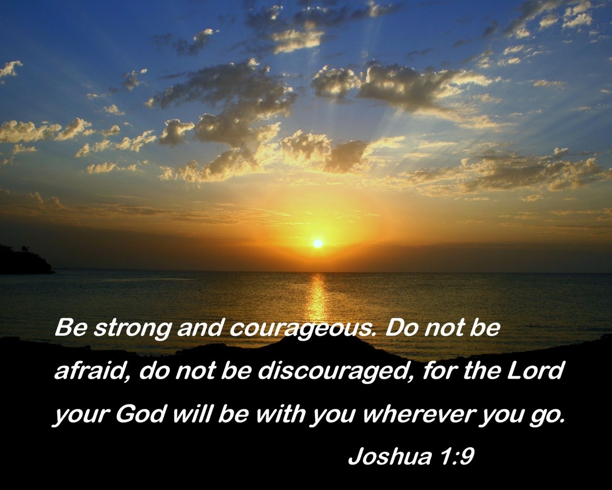 Be Strong And Courageous Bible Verse Joshua 1 9 Quote 8 X 10 Photo sc2 EBay