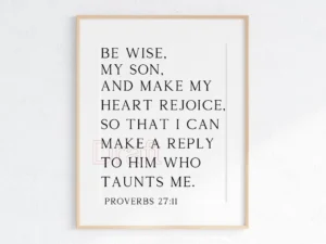Be Wise My Son And Make My Heart Rejoice Jw Org Printable JW Gift Jw Gift Bible Verse Scripture Quote Proverbs 27 11 Etsy