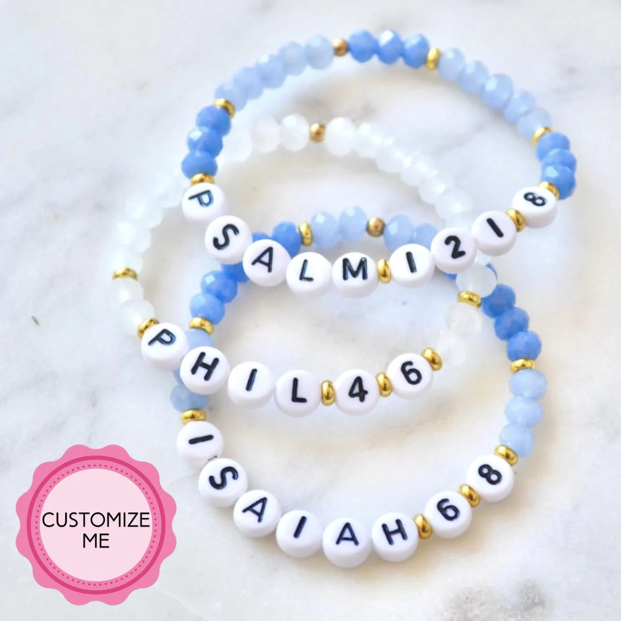 Beaded Bible Verse Stretch Bracelet Etsy
