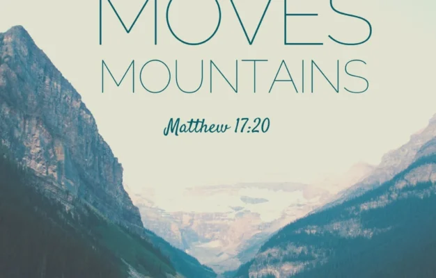Beautiful Scripture Wall Art Mountains Moving Inspirational Bible Verse Etsy