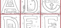 Bible Alphabet Coloring Pages 100 Free