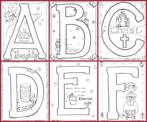 Bible Alphabet Coloring Pages 100 Free