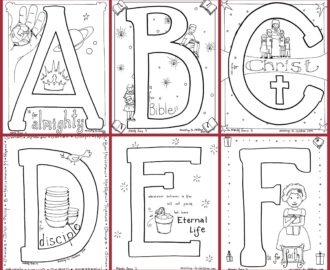 Bible Alphabet Coloring Pages 100 Free