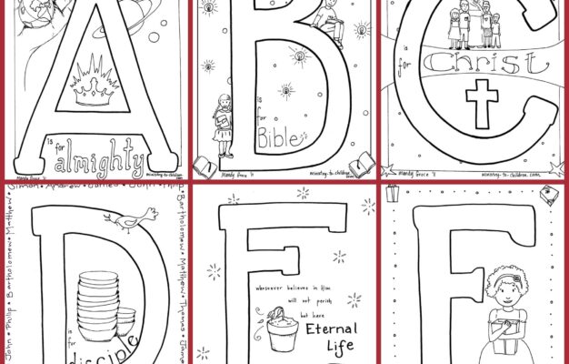 Bible Alphabet Coloring Pages 100 Free