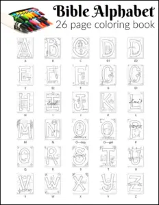 Bible Alphabet Coloring Pages 26 Pages Download Only Sunday School Store