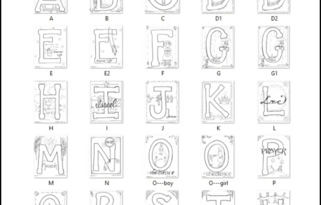 Bible Alphabet Coloring Pages 26 Pages Download Only Sunday School Store