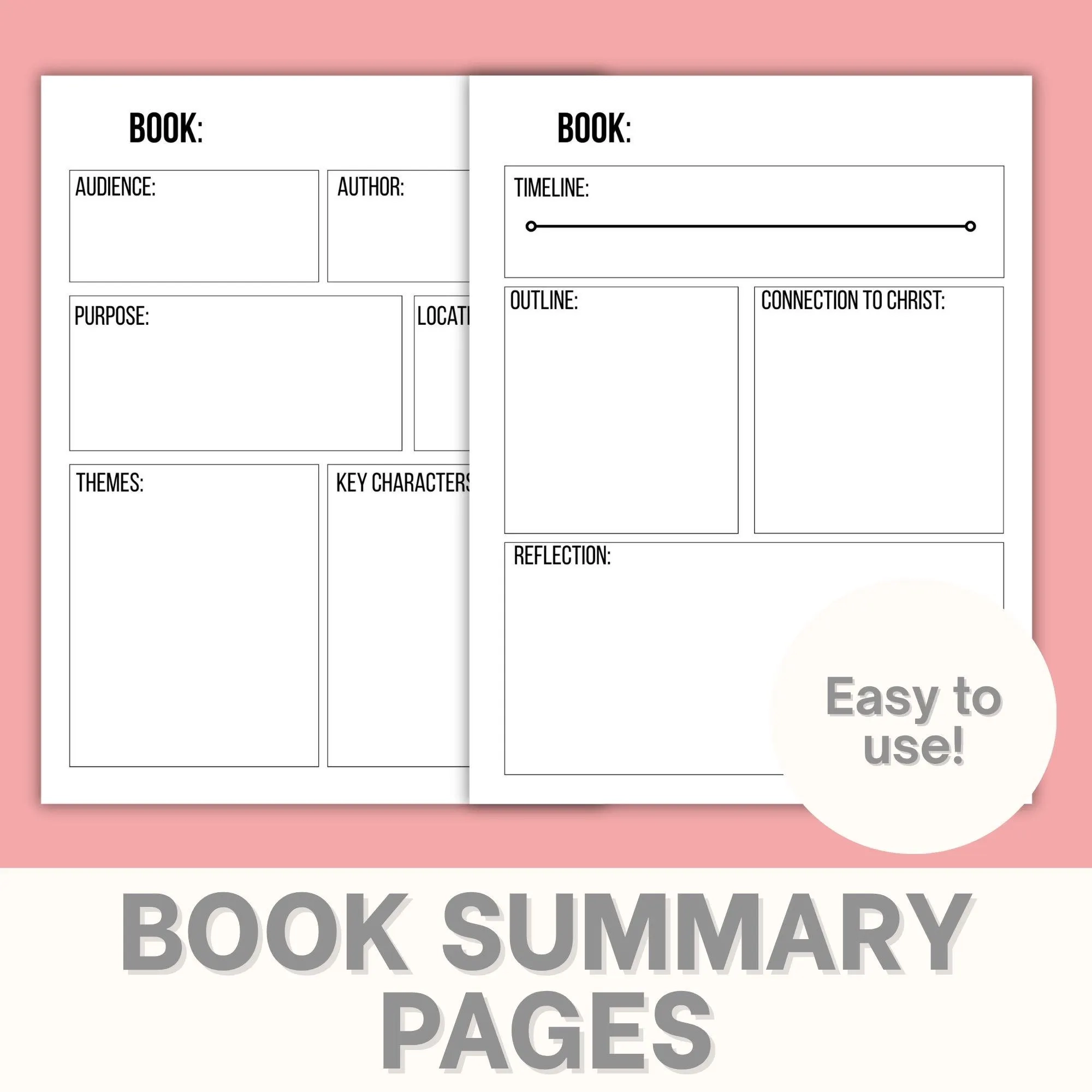 Bible Book Summary Downloadable Pages Printable Pdf Study The Bible Guide Scripture Bible Worksheets Goodnotes Bible Breakdown For Beginners Etsy