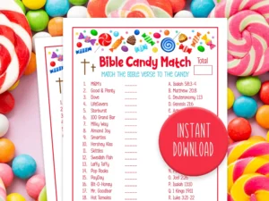 Bible Candy Match Game Bible Verse Game Sunday School Game Scripture Candy Match Fun Church Game Children s Bible Game Etsy