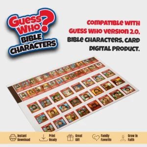 Bible Character Guess Who Game Printable Christian Game Inserts Etsy Israel