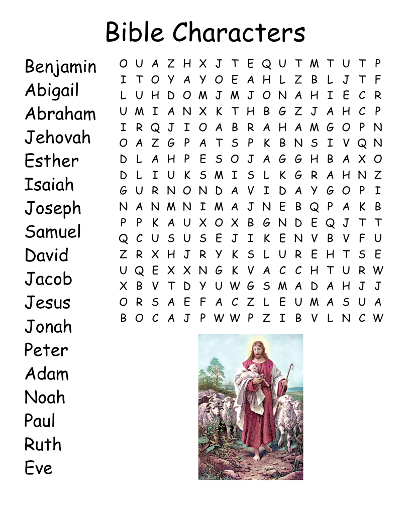 Bible Word Search Printables