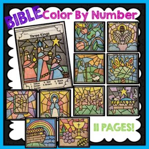 Bible Color By Number Bible Coloring Pages Made By Teachers
