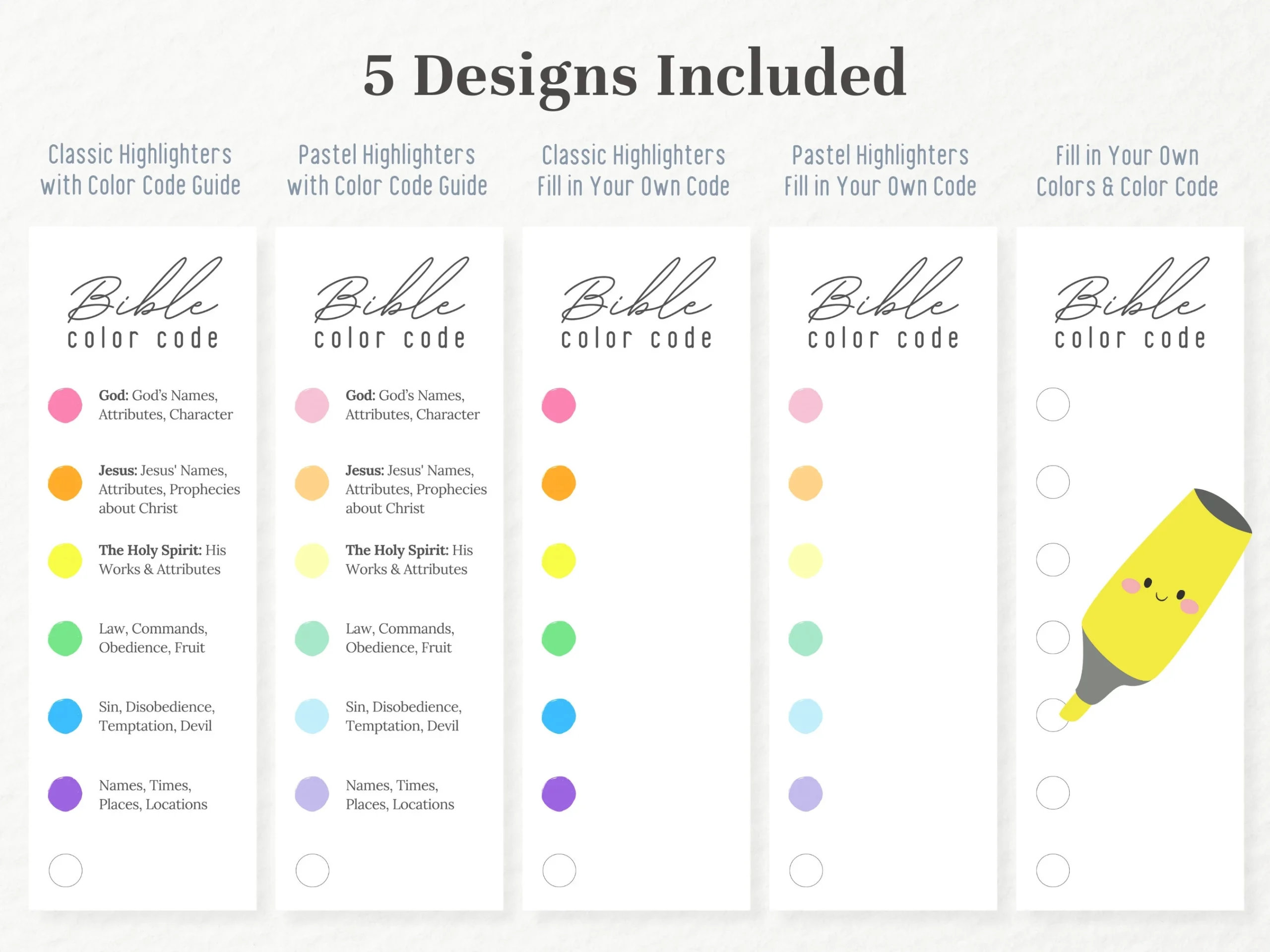 Printable Bible Highlighting Guide