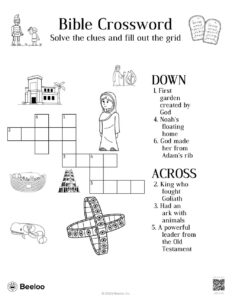 Bible Crossword Beeloo Printable Crafts And Activities For Kids