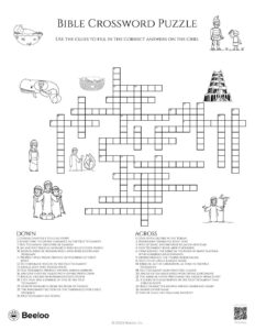Bible Crossword Puzzle Beeloo Printable Crafts And Activities For Kids