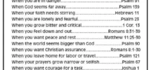 BIBLE EMERGENCY NUMBERS