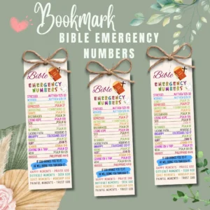Bible Emergency Numbers Bookmark Printable Emergency Bible Verse Bookmark Scripture Emergency Numbers Bible Verse Phone Numbers Bookmark Etsy