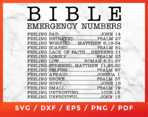 Bible Emergency Numbers SVG Bible Emergency Hotline Jesus Numbers Christian For Cricut Silhouette Cameo Cut Files Vinyl Clip Art Download Etsy Sweden