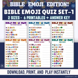 Bible Emoji Quiz Church Games Bible Study PDF Download Etsy