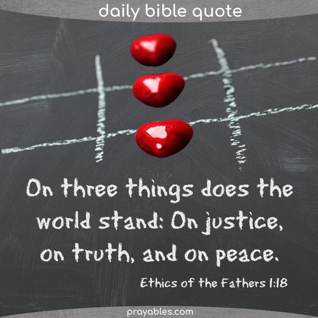 Bible Ethics Of The Fathers 1 18 Prayables