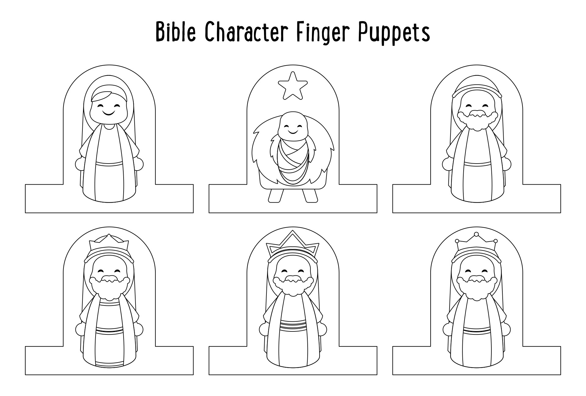 Bible Finger Puppets 10 Free PDF Printables Printablee