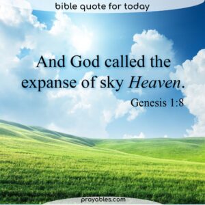 Bible Genesis 1 8 Prayables