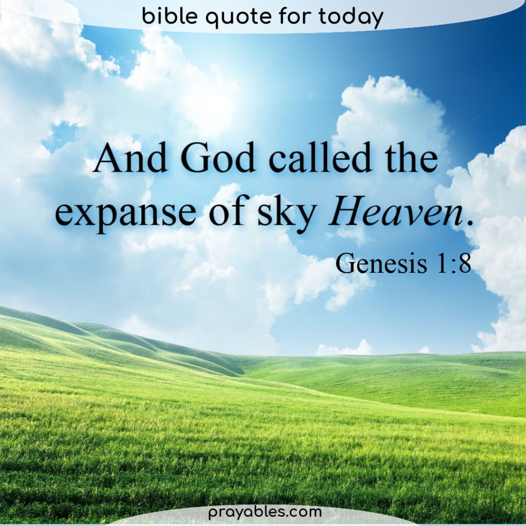 Bible Genesis 1 8 Prayables