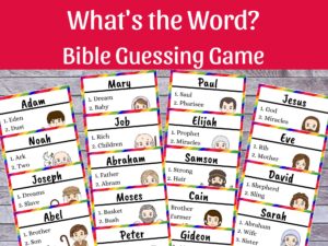 Bible Guessing Game For Kids Etsy Israel
