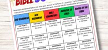 Bible Jeopardy Game Fun Bible Trivia For Family Printable Jeopardy Template Church Game For Kids Etsy