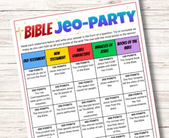 Bible Jeopardy Game Fun Bible Trivia For Family Printable Jeopardy Template Church Game For Kids Etsy