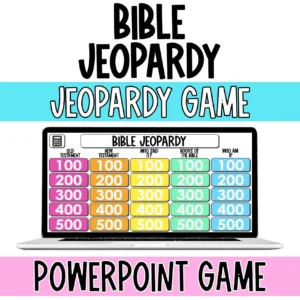 Bible Jeopardy Game Powerpoint Activity Etsy