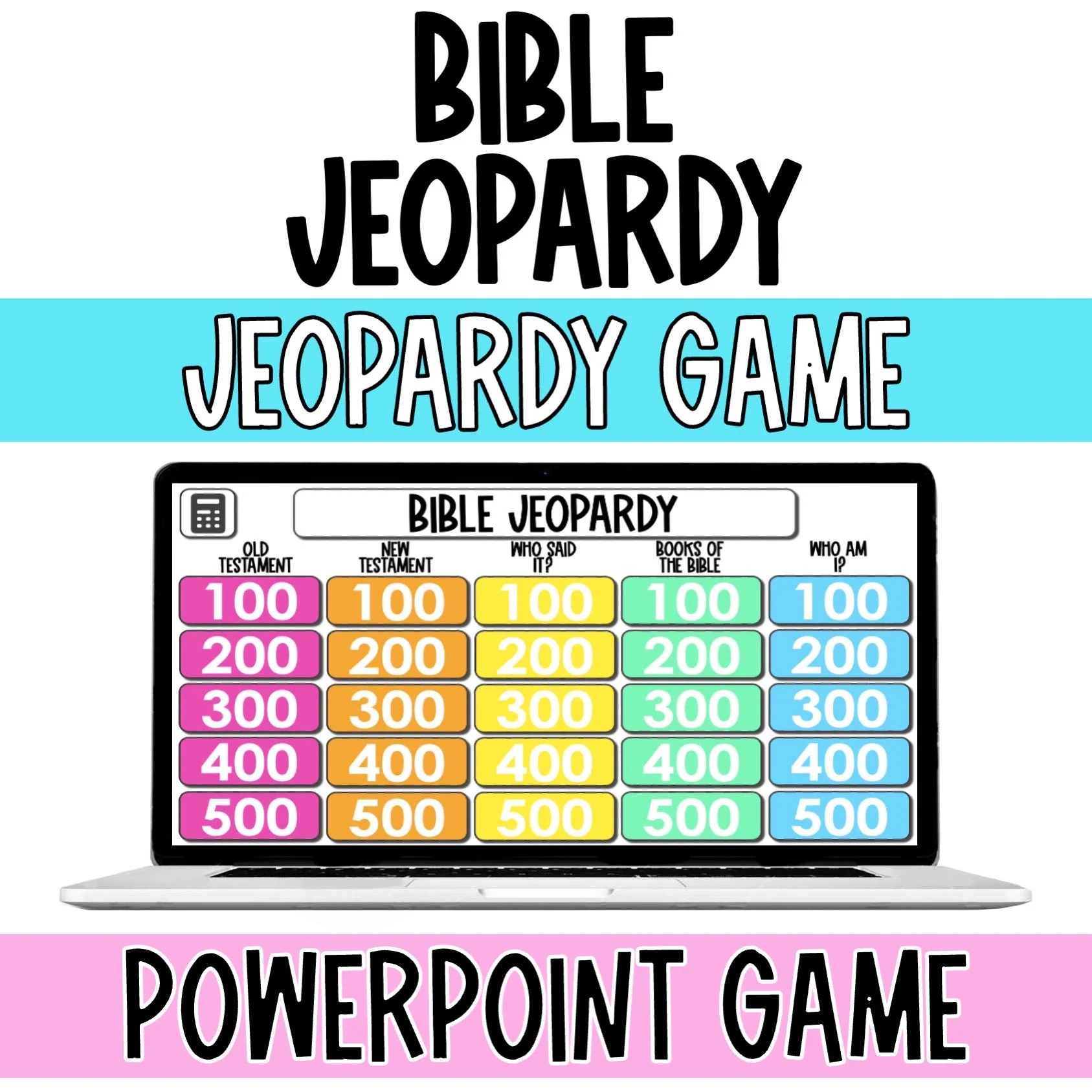 Bible Jeopardy Game Powerpoint Activity Etsy
