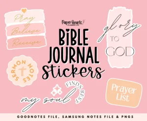 Bible Journal Stickers Paper Hearts Planner Co