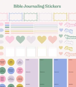 Bible Journaling Stickers Create Heart Work