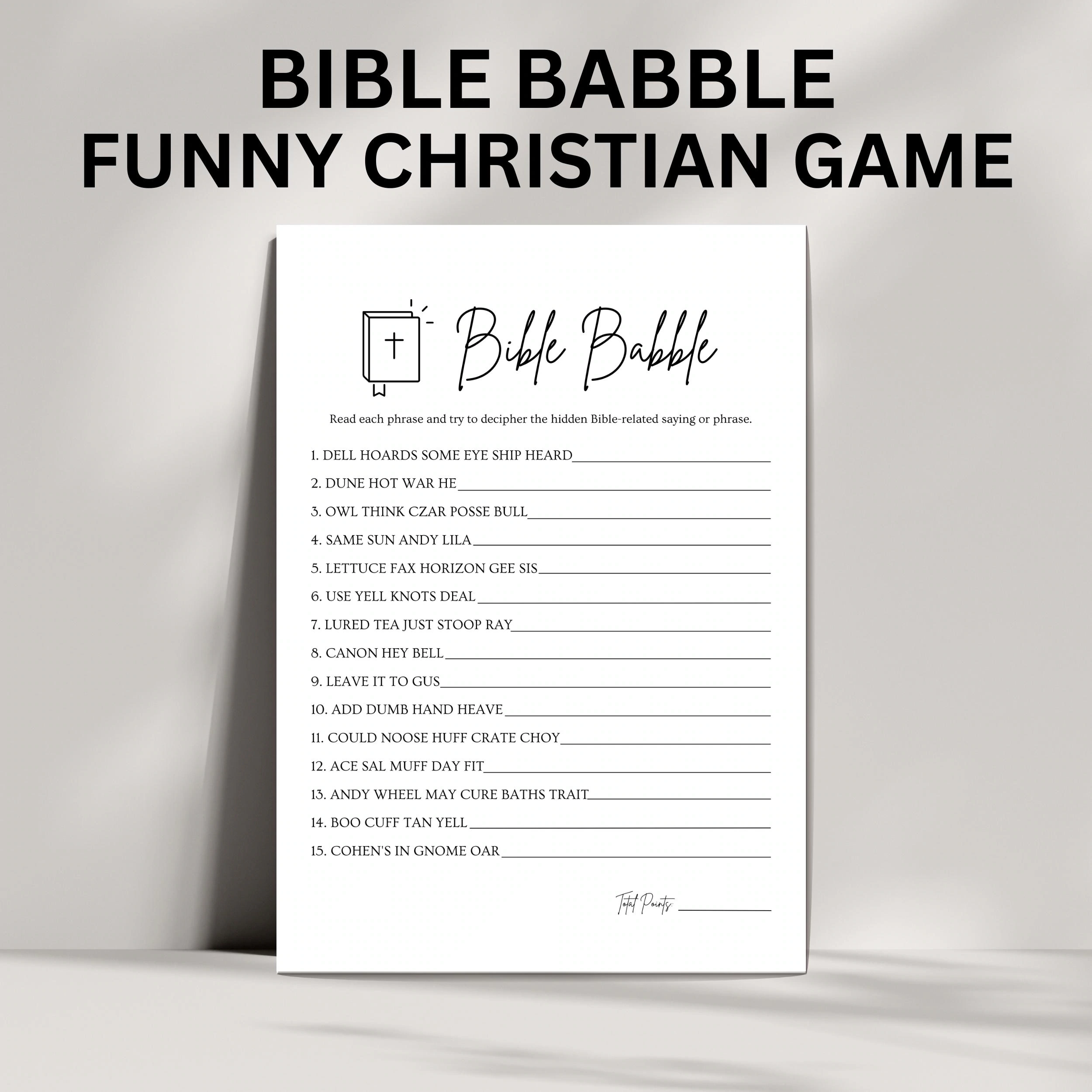 Bible Mad Gab Game Bible Games For Adults Teens Youth Seniors Kids Bible Mad Lib Printable Digital Download Christian Games Etsy Israel