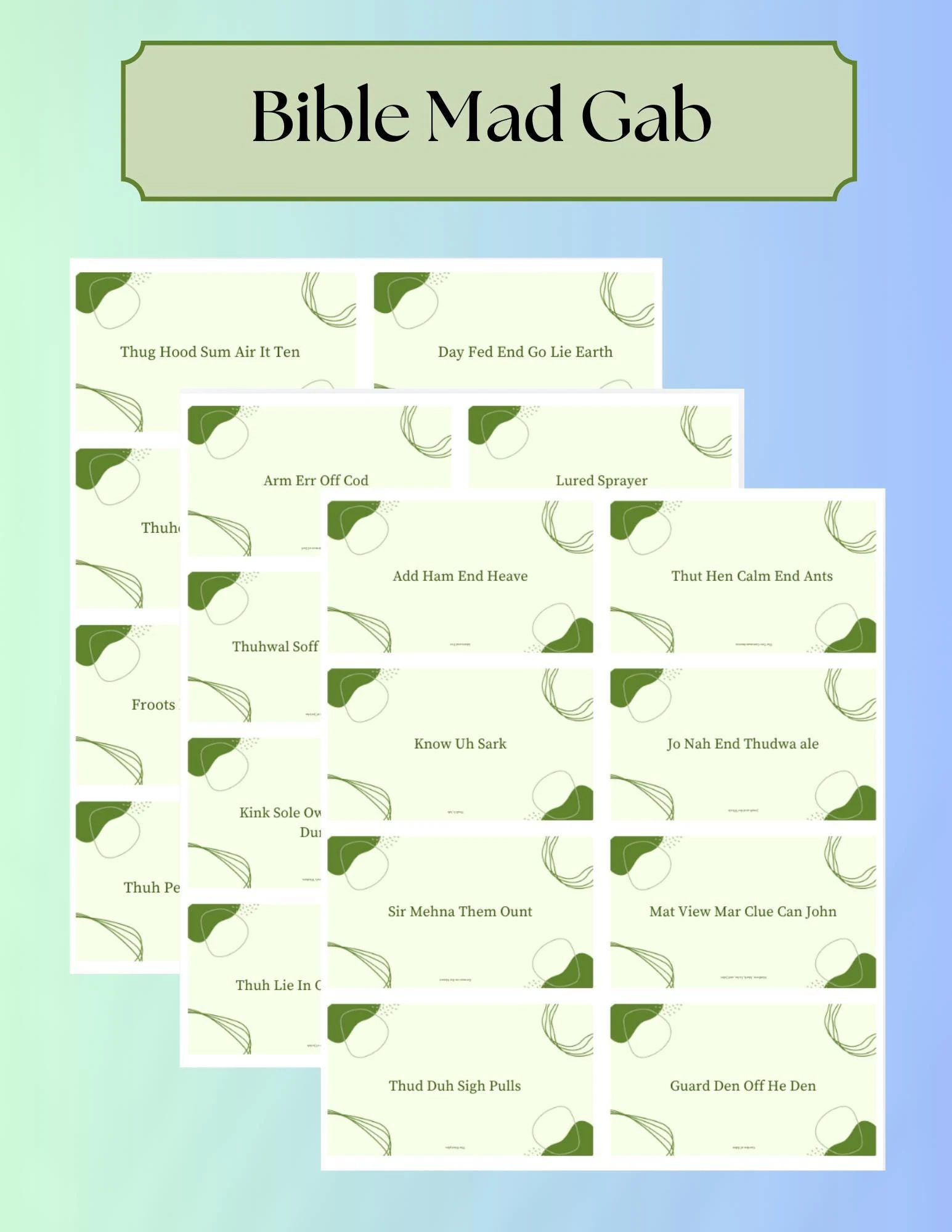 Bible Mad Gab Instant Download Etsy