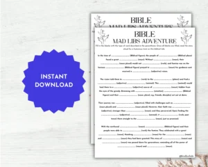 Bible Mad Libs Game Printable Sunday School Activity instant Download Etsy