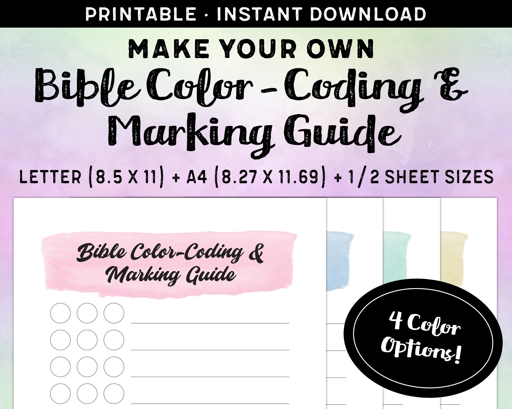 Bible Marking Color Coding For Bible Study Buy Bible Color Code Bookmarks Bible Study Highlighting Tool