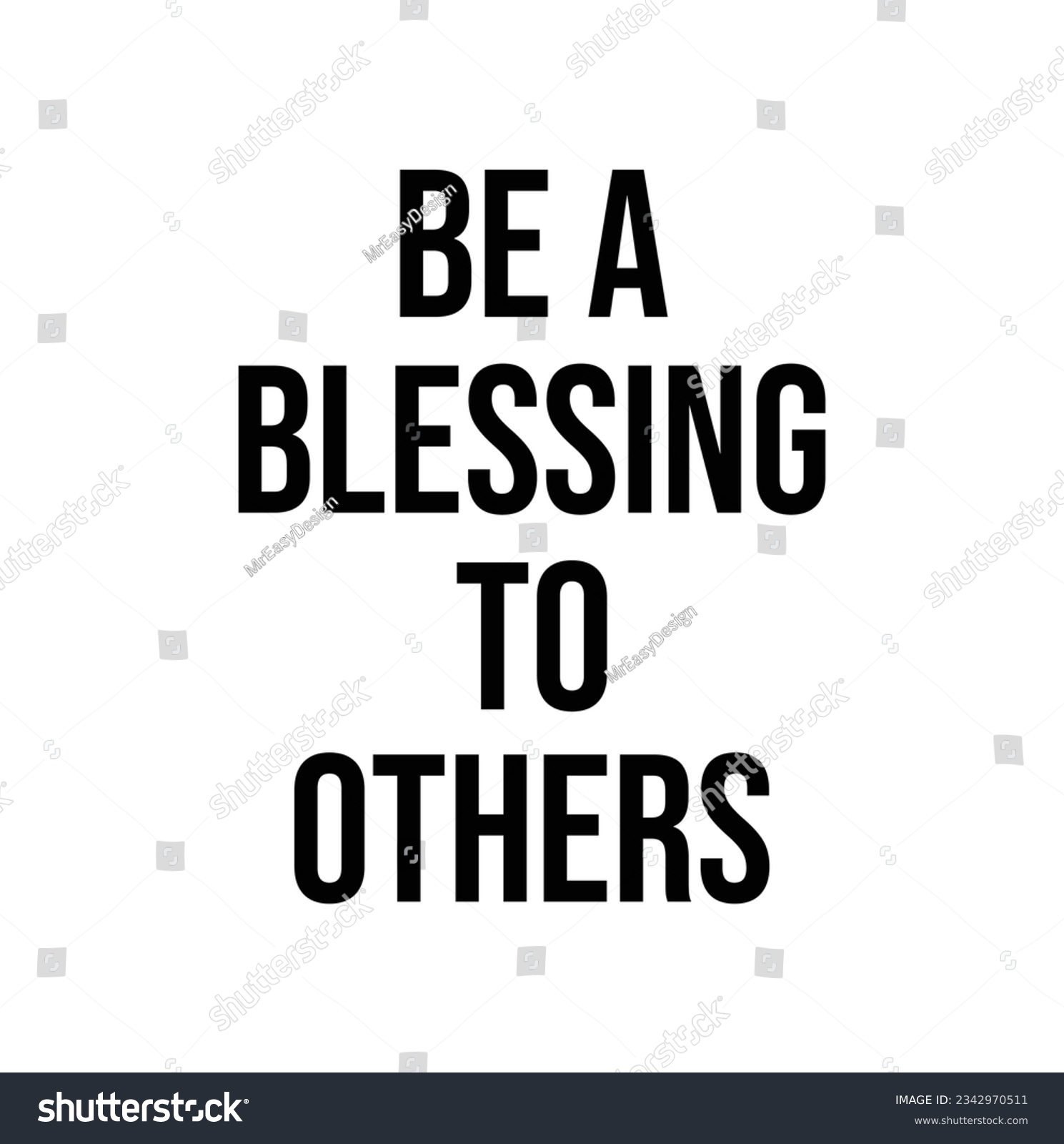 Bible Quote Be Blessing Others Hand Stock Vector Royalty Free 2342970511 Shutterstock