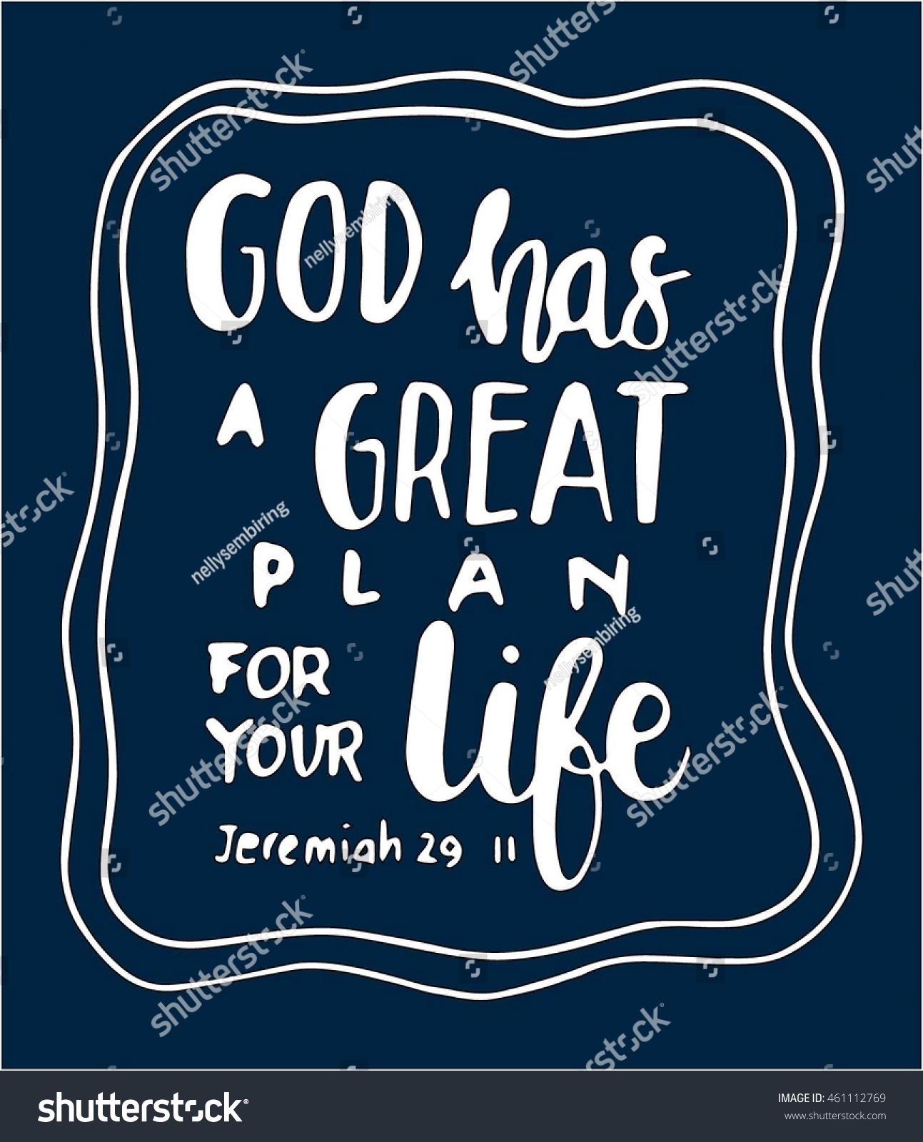 Bible Quote God Has Great Plan Stock Vector Royalty Free 461112769 Shutterstock