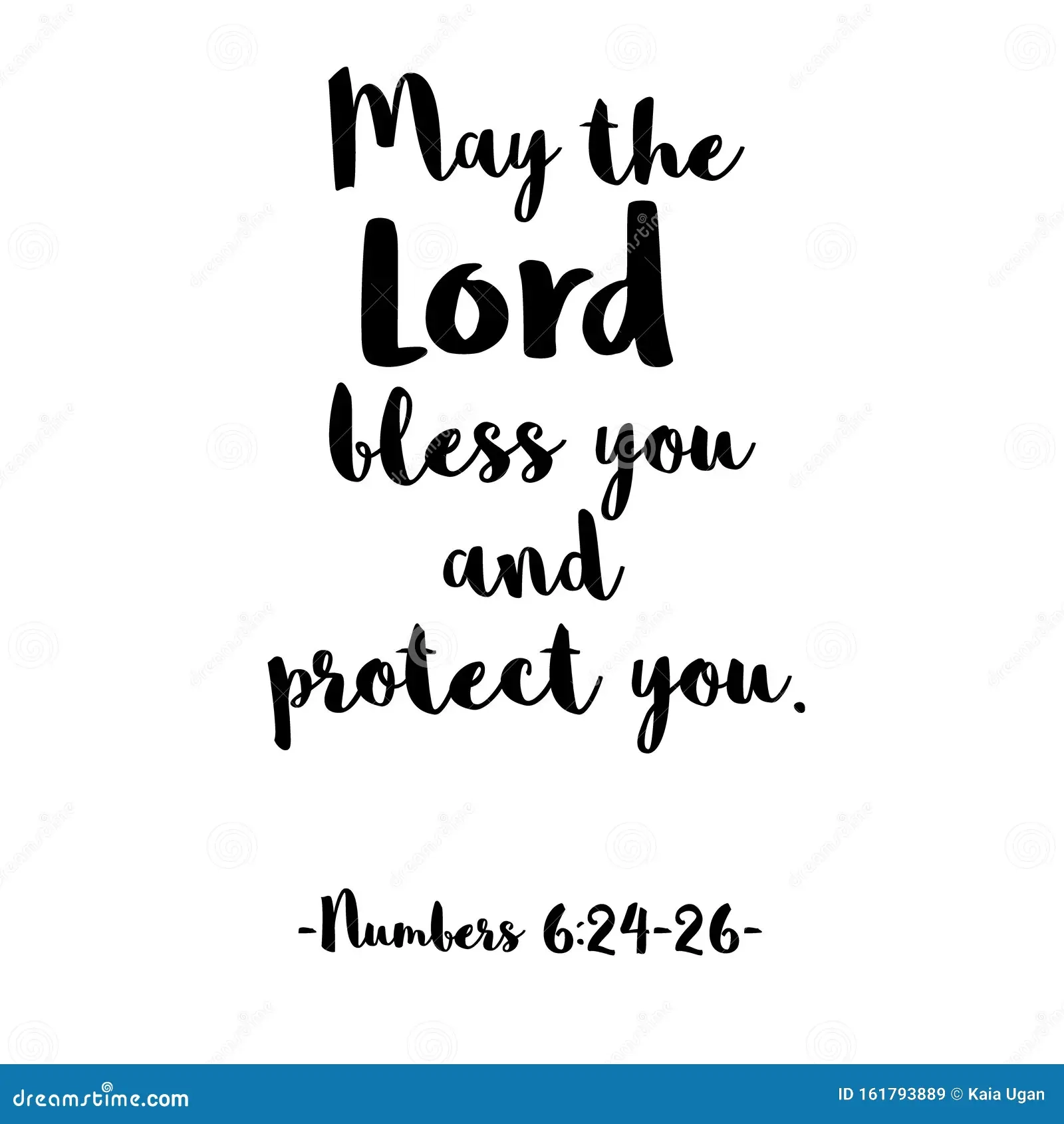 Bible Quote May The Lord Bless You And Protect You Religions Lettering Stock Illustration Illustration Of Faith Bless 161793889